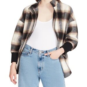 Steve Madden “Harper” Plaid Zip-Up Jacket, XL
